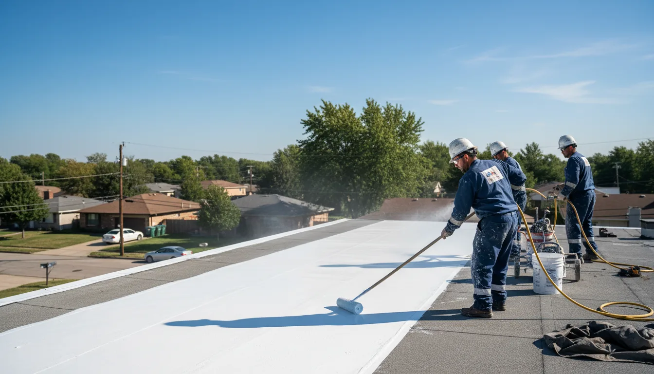 Commercial roof coating in Flowood, MS near me